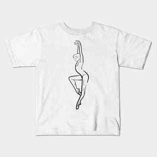 sketch of a ballerina Kids T-Shirt